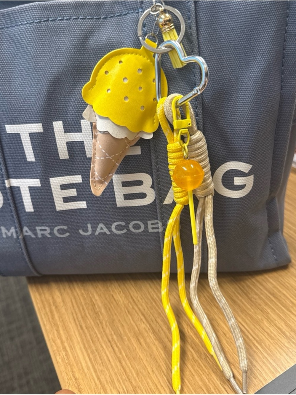Yellow Ice Cream Purse Charm